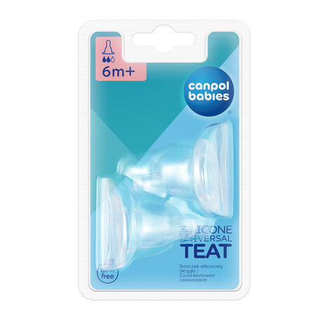 Canpol babies Silicon Universal Teat Medium for Narrow Neck Bottle 2 pcs
