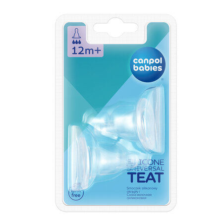 Canpol baboes Silicon Universal Teat Fast for Narrow Neck Bottle 2 pcs