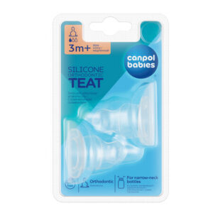 Canpol babies Silicon Orthodontic Teat Slow for Narrow Neck Bottle 2 pcs