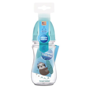 Canpol babies Easystart Anti-colic Wide Neck Bottle 240ml PP EXOTIC ANIMALS blue