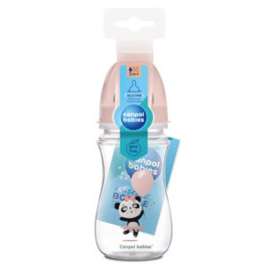 Canpol babies Easystart Anti-colic Wide Neck Bottle 240ml PP EXOTIC ANIMALS pink