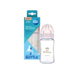 Canpol babies Anti-colic Wide Neck Bottle 240ml PP Easy Start ROYAL BABY pink