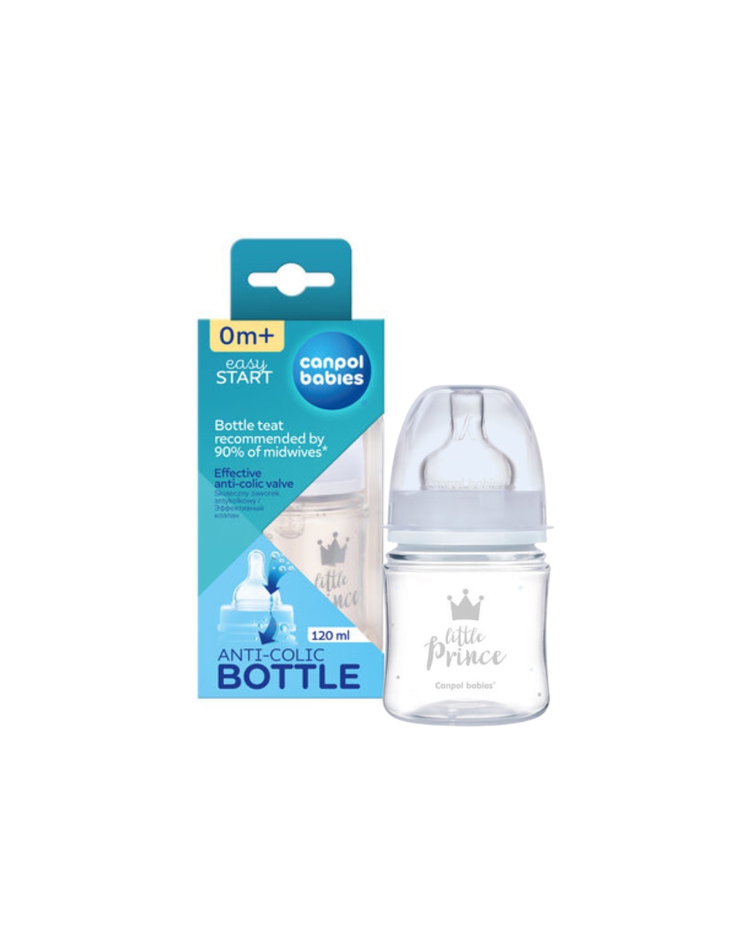 Canpol babies Anti-colic Wide Neck Bottle 120ml  Easy Start ROYAL BABY