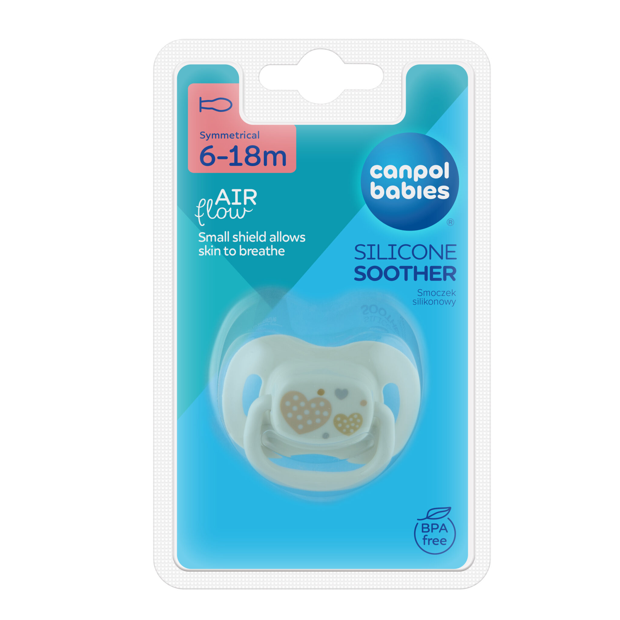 Canpol babies Silicone Symmetric Soother 6-18m NEWBORN BABY bei