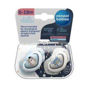 Canpol babies Silicone Soother Light touch 6-18m Symmetrical BONJOUR PARIS 2 pcs