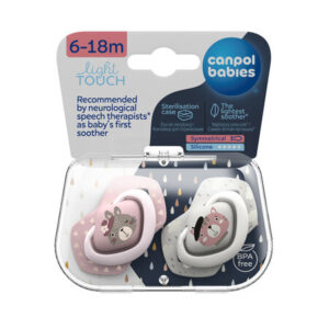 Canpol babies Silicone Soother Light touch 6-18m Symmetrical BONJOUR PARIS 2 pcs