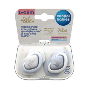 Canpol babies Silicone Soother Light touch 6-18m Symmetrical ROYAL BABY 2 pcs