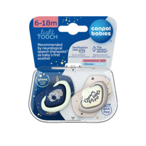 Canpol babies Silicone Soother Light touch 6-18m Symmetrical Glowing in the Dark SLEEPY KOALA 2 pcs