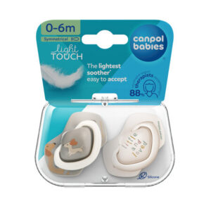 Canpol babies Silicone Soother Light touch 0-6m Symmetrical DOGS 2 pcs