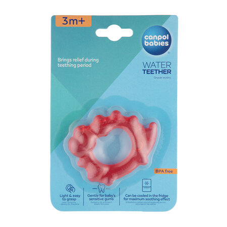 Canpol babies Water Teether HEDGEHOG - Red