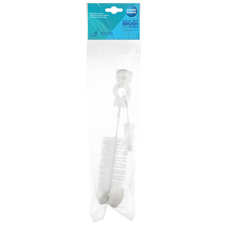 Canpol babies Brush for Bottles and Teats with Sponge - White Bear