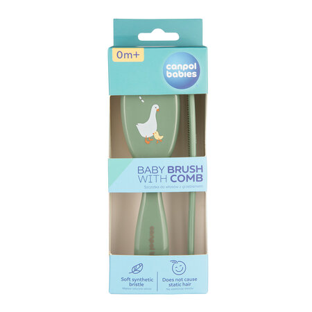 Canpol babies Soft Baby Brush and Comb - Goose