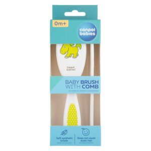 Canpol babies Soft Baby Brush and Comb - Green