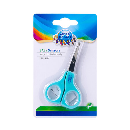 Canpol babies Round Tip Baby Nail Scissors without Cover - Blue