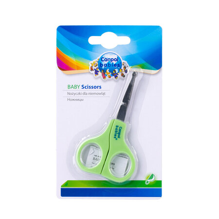 Canpol babies Round Tip Baby Nail Scissors without Cover - Green