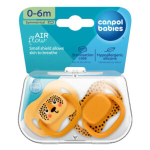 Canpol babies Silicone Symmetrical Soother 0-6m BabiesBoo orange 2 psc