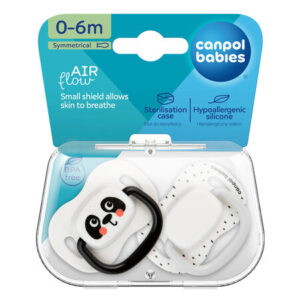 Canpol babies Silicone Symmetrical Soother 0-6m BabiesBoo white 2 psc