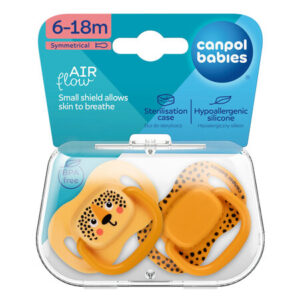 Canpol babies Silicone Symmetrical Soother 6-18m BabiesBoo orange 2 psc