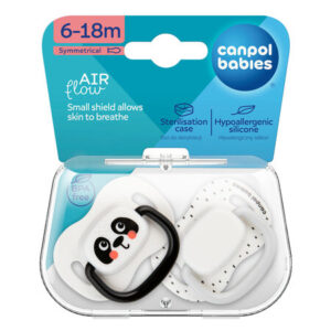 Canpol babies Silicone Symmetrical Soother 6-18m BabiesBoo white 2 psc