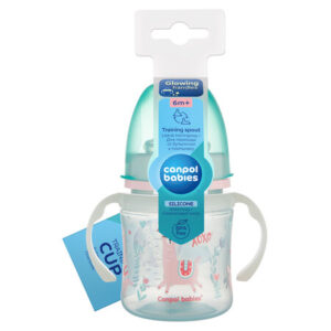Canpol babies Training Cup with Glowing Handles PP EasyStart 120 ml Exotic Animals pink (Copy)