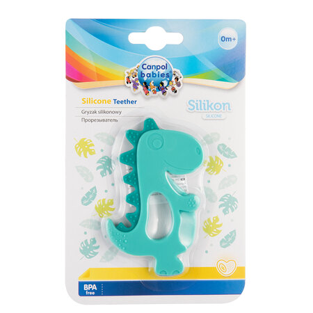 Canpol babies Silicone Teether DINOSAUR - MINT