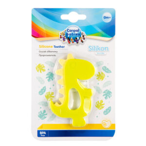 Canpol babies Silicone Teether DINOSAUR - Yellow