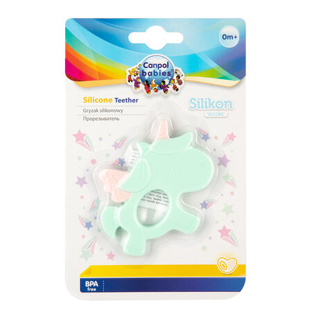 Canpol babies Silicone Teether UNICORN- Mint