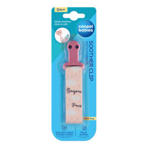 Canpol babies Soother Clip with Ribbon BONJOUR PARIS