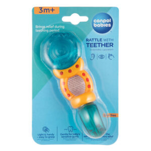Canpol babies Rattle with Water Teether Lollipop Blue