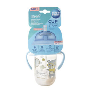 Canpol babies non-spill cup with weighted straw 270ml BONJOUR PARIS