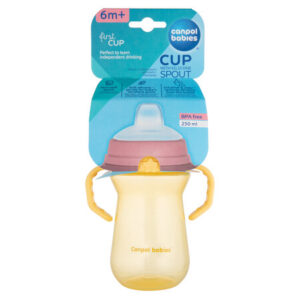 Canpol babies Cup with Silicone Spout FirstCup 250ml - Yellow
