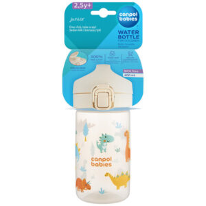 Canpol babies Water bottle for children 2,5y+ Junior 400 ml beige