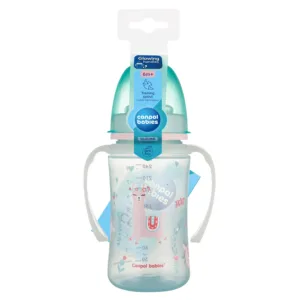 Canpol babies Training Cup with Glowing Handles PP EasyStart 240 ml Exotic Animals Mint