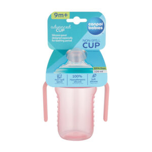 Canpol babies Non-spill Cup Silicon Spout  220ml 9m+( Pink )