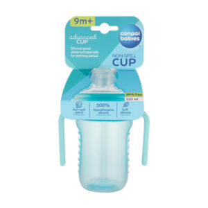 Canpol babies Non-spill Cup Silicon Spout  220ml 9m+( Blue )