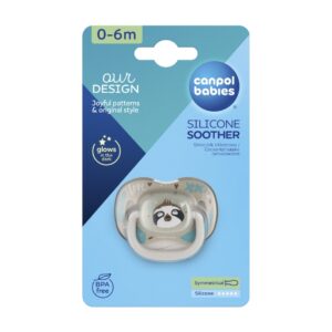 Canpol babies Silicone Symmetrical Soother 0-6 m EXOTIC (sloth)