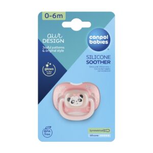 Canpol babies Silicone Symmetrical Soother 0-6 m EXOTIC (panda)