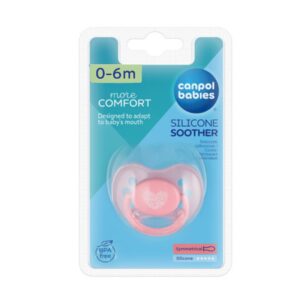 Canpol babies Silicone Symetric Soother 0-6m PASTELOVE - Pink