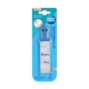 Canpol babies Soother Clip with Ribbon BONJOUR PARIS