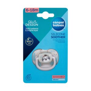 Canpol babies Silicone Symmetrical Soother 6-18m EXOTIC (sloth)