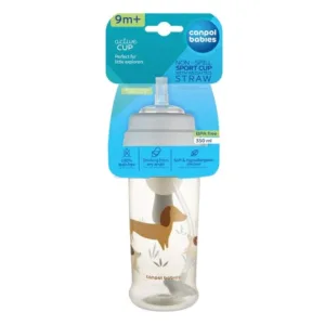 Canpol babies Non-Spill Sport Cup with Weighted Straw BabiesBoo Dogs